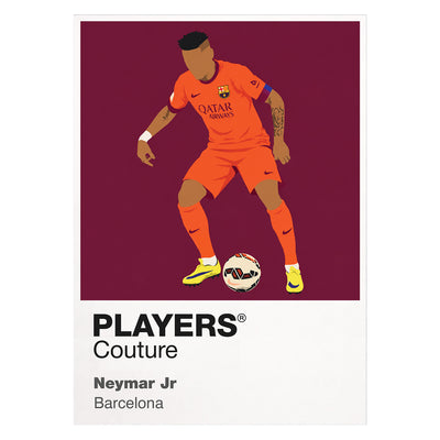 Neymar Jr Barcelona Orange Away Icon Frame Men's T-Shirt