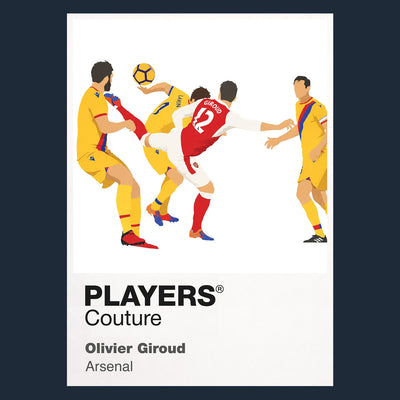 Olivier Giroud Arsenal Icon Frame Men's Hoodie — Navy Artwork