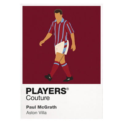 Paul McGrath Aston Villa Icon Frame — White