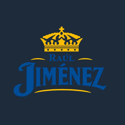 Raul Jimenez Logo Men's Hoodie – navy close-up detail shot of the Raul Jimenez Players Couture logo design