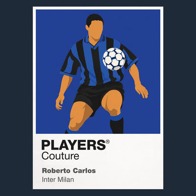 Roberto Carlos Inter Milan Icon Frame Men's Hoodie — Navy Artwork