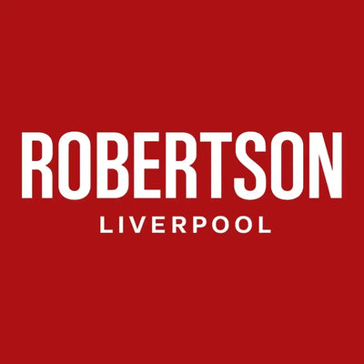 Andy Robertson Logo Kids Hoodie – red close-up detail shot of the Andy Robertson Players Couture logo design