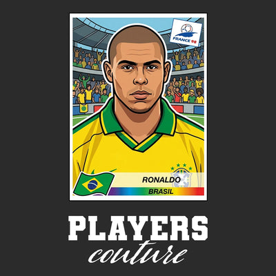 Ronaldo Nazario World Cup Sticker Kids Hoodie – ronaldo r9 98 black Players Couture design