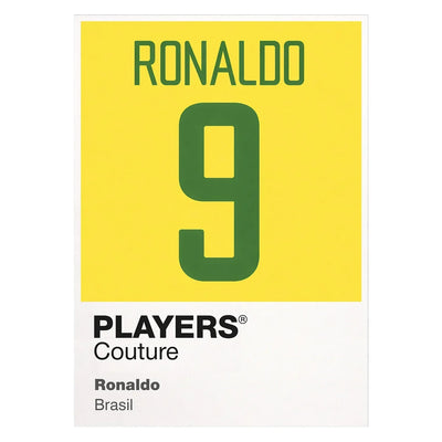 Ronaldo 9 Brazil Football Shirt Frame Men's Hoodie – white close-up detail shot of the Ronaldo 9 Brazil Football Players