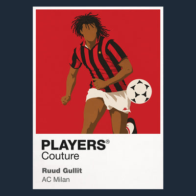 Ruud Gullit AC Milan Icon Frame Men's Hoodie — Navy Artwork