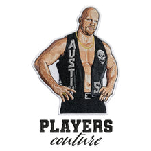 Stone Cold Steve Austin Badge Men's Hoodie – stone close-up detail shot of the Stone Cold Steve Austin Players Couture logo