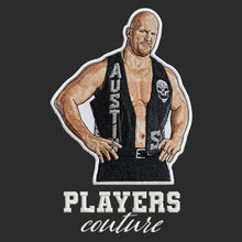 Stone Cold Steve Austin Badge Men's Hoodie – stone close-up detail shot of the Stone Cold Steve Austin Players Couture logo