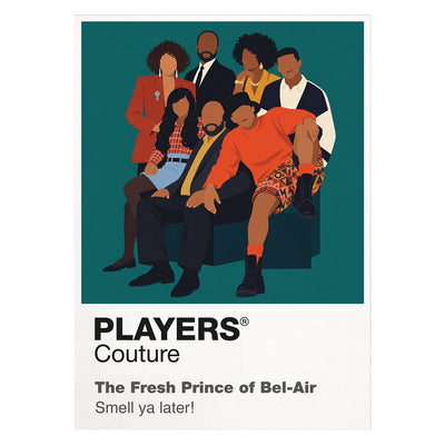 The Fresh Prince of Bel-Air Will Smith's vivid 1990s Bel-Air style and life with the Banks family Icon Frame artwork on white