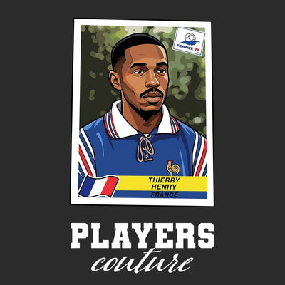 Thierry Henry World Cup Sticker Men's Hoodie – thierry henry 98 sticker black Players Couture design