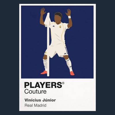Vinicius Junior Real Madrid Icon Frame Men's Hoodie — Navy Artwork