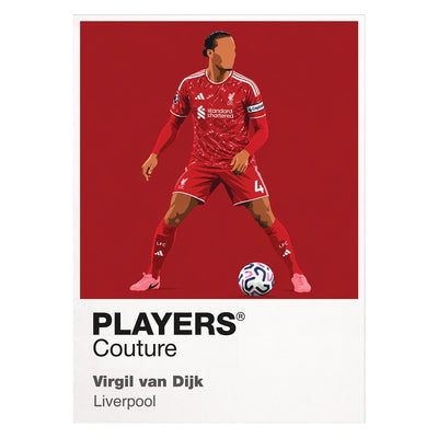 Virgil van Dijk Liverpool design three Icon Frame artwork on white
