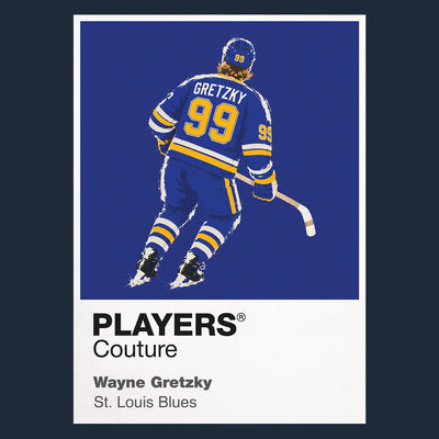 Wayne Gretzky Blues Ice Hockey Icon Frame Men's Hoodie – image 1