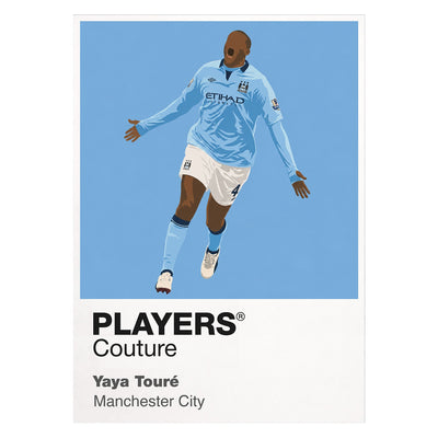 Yaya Touré Manchester City white Icon Frame artwork detail