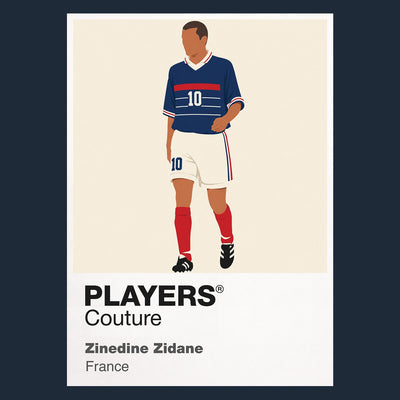 Zinedine Zidane France navy Icon Frame artwork detail