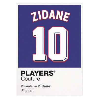 Zinedine Zidane 10 Football Shirt Frame - Icon Design