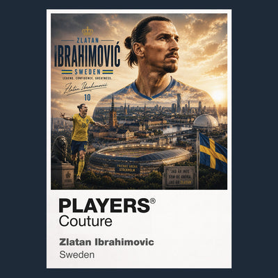 Zlatan Ibrahimovic Sweden Atlas Frame artwork by Players Couture