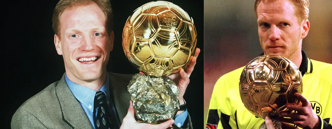 Footballer holding Ballon d'Or trophy, stylish sportswear featured, Players Couture