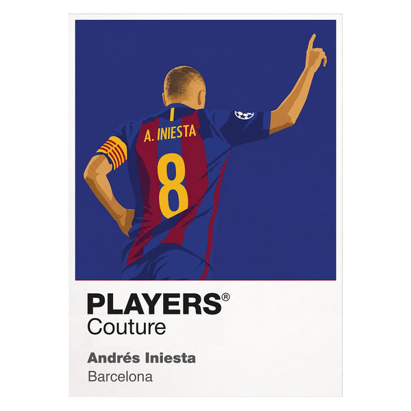 Andres Iniesta Barcelona Icon Frame — White