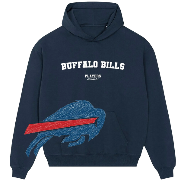 Buffalo Bills navy hoodie by Players Couture with bold team logo and sporty fanwear design
