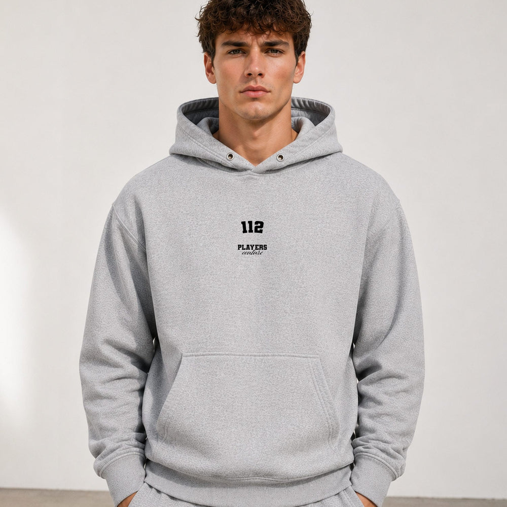112 name-print hoodie - grey