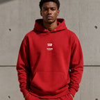 112 name-print hoodie - red