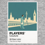 28 Days Later Jim crossing an abandoned London after the Rage virus empties the city Icon Frame artwork in grey