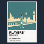 28 Days Later Jim crossing an abandoned London after the Rage virus empties the city Icon Frame artwork in navy