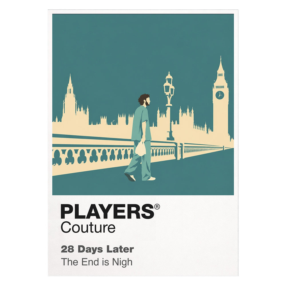 28 Days Later Jim crossing an abandoned London after the Rage virus empties the city Icon Frame artwork on white
