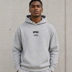 2pac name-print hoodie - grey