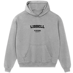 Liddell hoodie – black men's hoodie with white Liddell letters and Players Couture logo on the chest