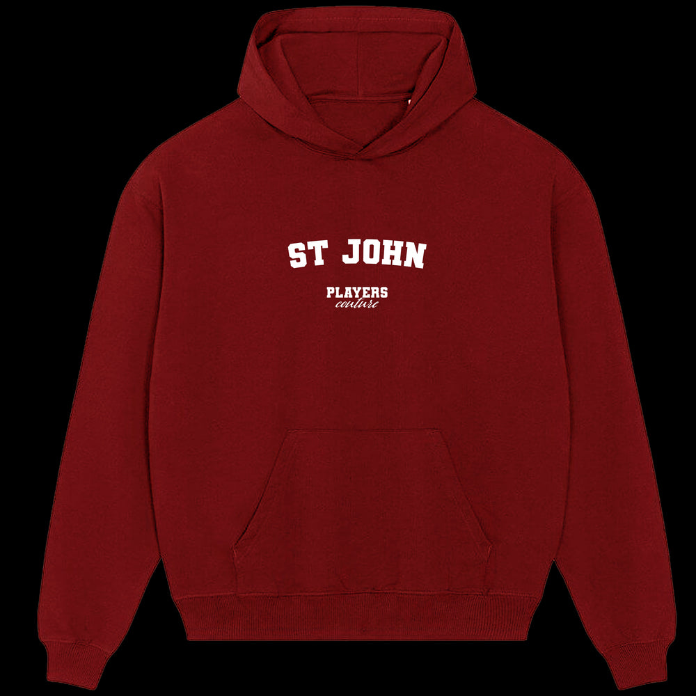 St John Players Couture Men's Casual Hoodie Red