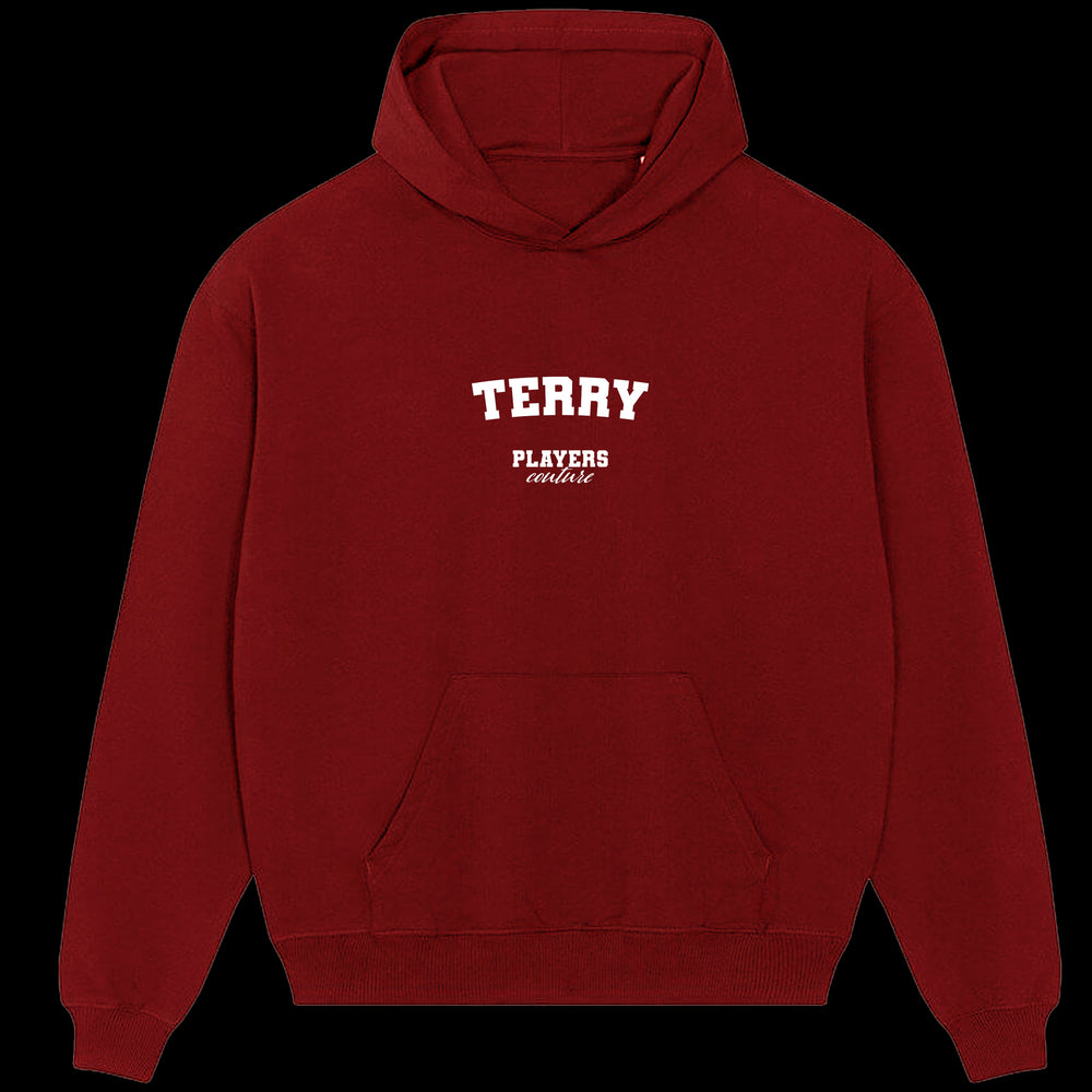 Terry Players Couture Men's Casual Hoodie Red