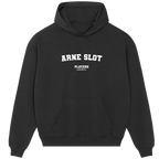 Arne Slot hoodie – navy men's hoodie with white Arne Slot letters and Players Couture logo on the chest