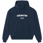 Adebayor hoodie – black men's hoodie with white Adebayor letters and Players Couture logo on the chest