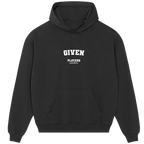 Given hoodie – navy men's hoodie with white Given letters and Players Couture logo on the chest