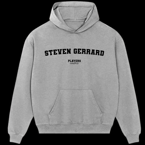 Steven Gerrard hoodie – red men's hoodie with white Steven Gerrard letters and Players Couture logo on the chest