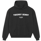 Thierry Henry hoodie – red men's hoodie with white Thierry Henry letters and Players Couture logo on the chest
