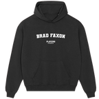 Brad Faxon hoodie – black men's hoodie with white Brad Faxon letters and Players Couture logo on the chest