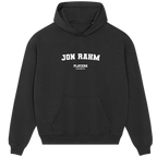 Jon Rahm hoodie – navy men's hoodie with white Jon Rahm letters and Players Couture logo on the chest