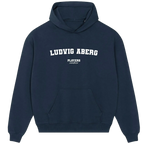 Ludvig Aberg hoodie – red men's hoodie with white Ludvig Aberg letters and Players Couture logo on the chest