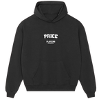 Nick Price hoodie – red men's hoodie with white Nick Price letters and Players Couture logo on the chest