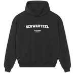 Schwartzel hoodie – black men's hoodie with white Schwartzel letters and Players Couture logo on the chest
