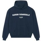 Aaron Ramsdale hoodie – red men's hoodie with white Aaron Ramsdale letters and Players Couture logo on the chest
