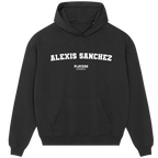 Alexis Sanchez hoodie – grey men's hoodie with black Alexis Sanchez letters and Players Couture logo on the chest