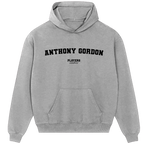 Anthony Gordon hoodie – navy men's hoodie with white Anthony Gordon letters and Players Couture logo on the chest