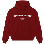 Anthony Gordon hoodie – black men's hoodie with white Anthony Gordon letters and Players Couture logo on the chest