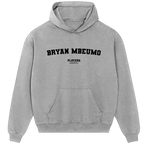 Bryan Mbeumo hoodie – red men's hoodie with white Bryan Mbeumo letters and Players Couture logo on the chest