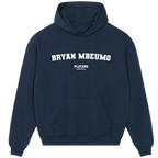 Bryan Mbeumo hoodie – black men's hoodie with white Bryan Mbeumo letters and Players Couture logo on the chest