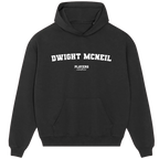 Dwight McNeil hoodie – black men's hoodie with white Dwight McNeil letters and Players Couture logo on the chest