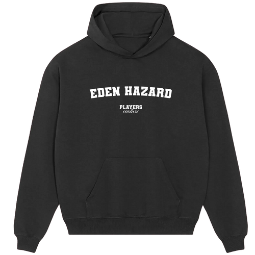 Eden Hazard hoodie – red men's hoodie with white Eden Hazard letters and Players Couture logo on the chest